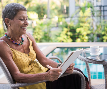 Woman Reading Journal