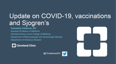 Update on COVID-19, vaccinations and Sjögren's